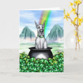 Great Dane Blue Pot O Gold Karte (Gelbe Blume)