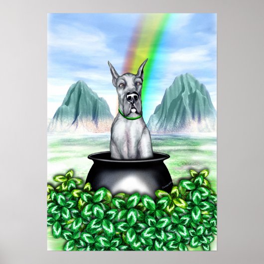 Great Dane Blue Pot O Gold Poster (Vorne)