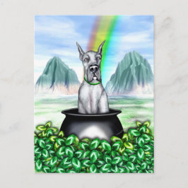 Great Dane Blue Pot O Gold Postkarte