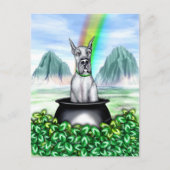 Great Dane Blue Pot O Gold Postkarte (Vorderseite)