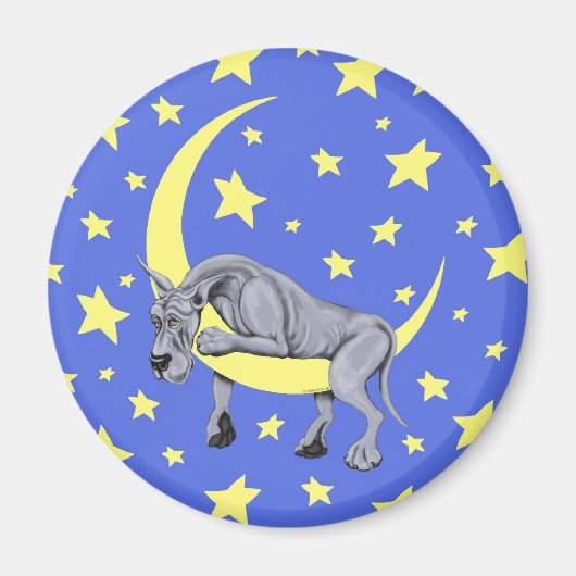 Great Dane Blue Twinkle - Maßgeschneidert Magnet (Vorne)