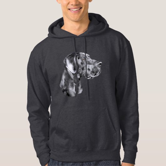 Great Dane Blue Unzugeschnitten Hoodie (Vorderseite)