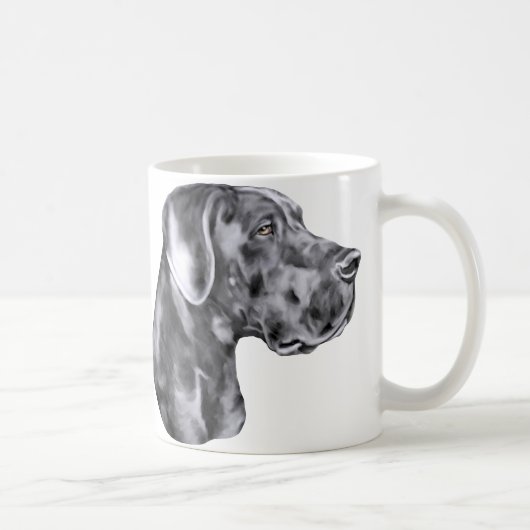 Great Dane Blue Unzugeschnitten Kaffeetasse (Rechts)