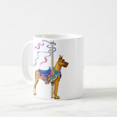 Great Dane Brindle Carousel Kaffeetasse (Vorderseite Links)