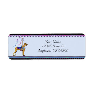 Great Dane Brindle Carousel UC Labels