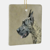 Great Dane (Brindle) Malerei - Original Hund Kunst Keramikornament (Rechts)