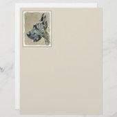 Great Dane (Brindle) Malerei - Original Hunde Art (Vorne/Hinten)
