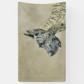 Great Dane (Brindle) Malerei - Original Hunde Art Banner (Vertikal)