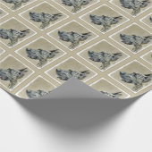 Great Dane (Brindle) Malerei - Original Hunde Art Geschenkpapier (Ecke)