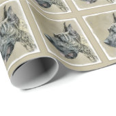 Great Dane (Brindle) Malerei - Original Hunde Art Geschenkpapier (Rolleneckpunkt)