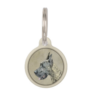 Great Dane (Brindle) Malerei - Original Hunde Art Haustiermarke