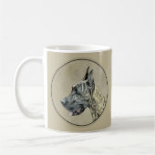 Great Dane (Brindle) Malerei - Original Hunde Art Kaffeetasse (Links)