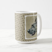 Great Dane (Brindle) Malerei - Original Hunde Art Kaffeetasse (VorderseiteRechts)