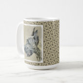 Great Dane (Brindle) Malerei - Original Hunde Art Kaffeetasse (Vorderseite Links)