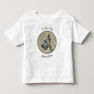 Great Dane (Brindle) Malerei - Original Hunde Art Kleinkind T-shirt