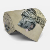 Great Dane (Brindle) Malerei - Original Hunde Art Krawatte (Gerollt)