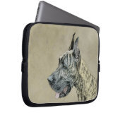 Great Dane (Brindle) Malerei - Original Hunde Art Laptopschutzhülle (Vorne Rechts)