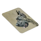 Great Dane (Brindle) Malerei - Original Hunde Art Magnet (Rechte Seite)