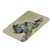 Great Dane (Brindle) Malerei - Original Hunde Art Magnet (Linke Seite)