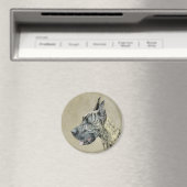 Great Dane (Brindle) Malerei - Original Hunde Art Magnet (In Situ (Geschirrspüler))