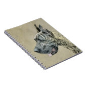Great Dane (Brindle) Malerei - Original Hunde Art Notizblock (Rechte Seite)