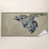Great Dane (Brindle) Malerei - Original Hunde Art Strandtuch (Vorderseite)