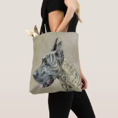Great Dane (Brindle) Malerei - Original Hunde Art Tasche (Von Nahem)