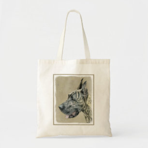 Great Dane (Brindle) Malerei - Original Hunde Art Tragetasche