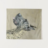 Great Dane (Brindle) Malerei - Original Hunde Art Wandteppich (Vorderseite (Horizontal))