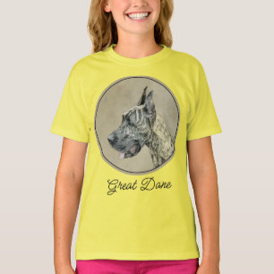 Great Dane (Brindle) Malerei - Originale Hunde Kun T-Shirt