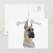 Great Dane (brindle) Mama 2 Postkarte (Vorne/Hinten)