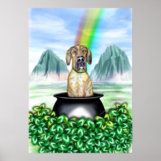 Great Dane Brindle UC Pot O Gold Poster (Vorne)