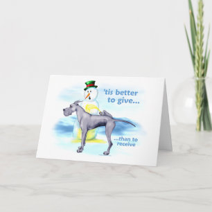 Great Dane BTG Blue Feiertagskarte