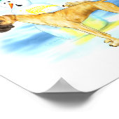 Great Dane BTG Brindle UC Poster (Ecke)