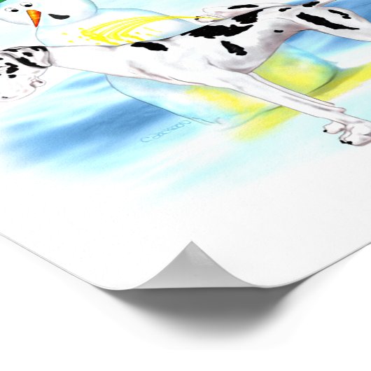 Great Dane BTG Harlequin UC Poster (Ecke)