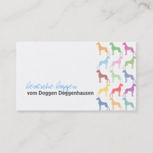 Great Dane Business Cards Visitenkarte