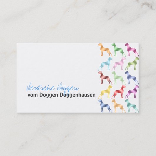 Great Dane Business Cards Visitenkarte (Vorderseite)