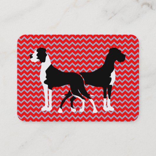 Great Dane Business Cards Visitenkarte (Vorderseite)