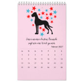 Great Dane Calendar Quotes Kalender (Feb 2027)