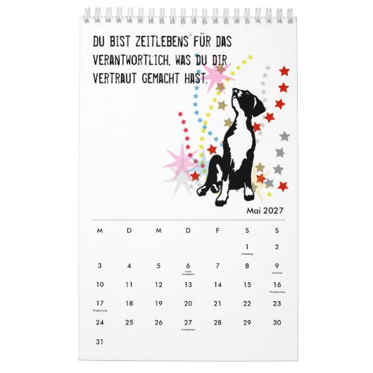 Great Dane Calendar Quotes Kalender (Mai 2027)