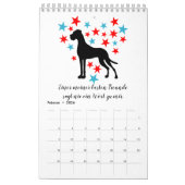 Great Dane Calendar Quotes weiß Kalender (Feb 2026)