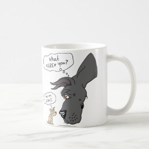 Great Dane & Chihuahua Black Kaffeetasse