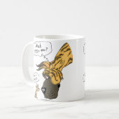 Great Dane & Chihuahua Brindle Kaffeetasse (Vorderseite Links)
