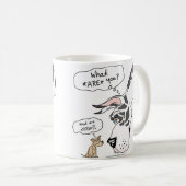 Great Dane & Chihuahua Harlequin Kaffeetasse (VorderseiteRechts)