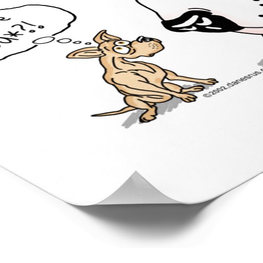 Great Dane & Chihuahua Harlequin Poster (Ecke)