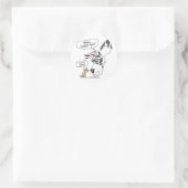 Great Dane & Chihuahua Harlequin Runder Aufkleber (Tasche)