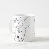 Great Dane & Chihuahua White Kaffeetasse (Vorderseite Links)