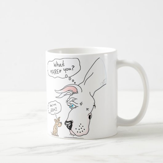 Great Dane & Chihuahua White Kaffeetasse (Rechts)