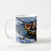 Great Dane Christmas Boat Holiday Kaffeetasse (Links)