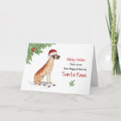 Great Dane Christmas From Dog in Funny Weihnachtsm Karte (Vorderseite)